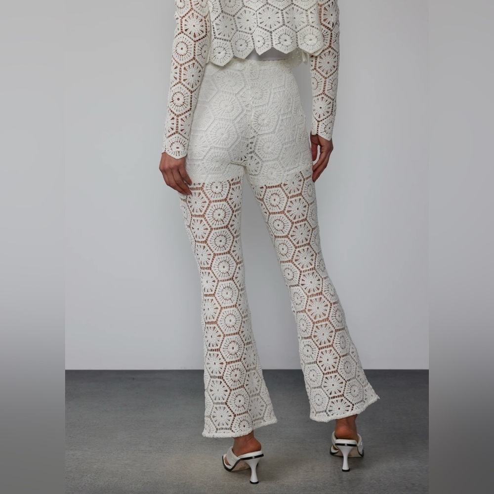 NY&C High Rise Crochet Bootcut Pant - Picture 3 of 7